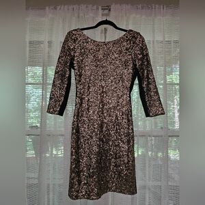 Andrew Marc Gold Sequin Dress